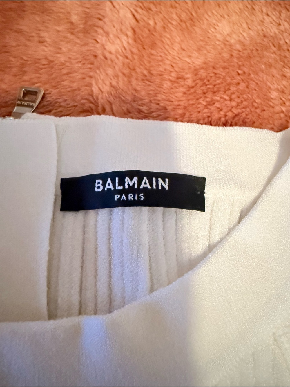 Authentic Balmain Paris Ribbed Knit Cutout Dress – Size 46
